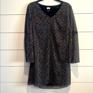 Cabi Poise Floral Dress Womens Size Small Bell Sleeve Shift Cottagecore